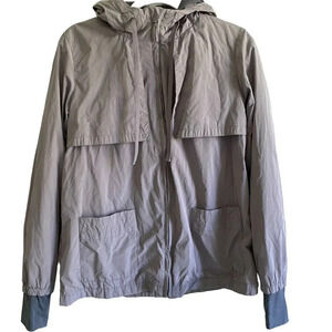 GAP Bodyfit Gray Hooded Activewear  Jacket Size S